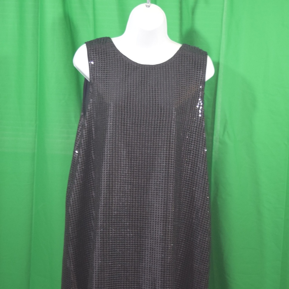 "MICHAEL KORS" BLACK SEQUINED SIZE MEDIUM DRESS